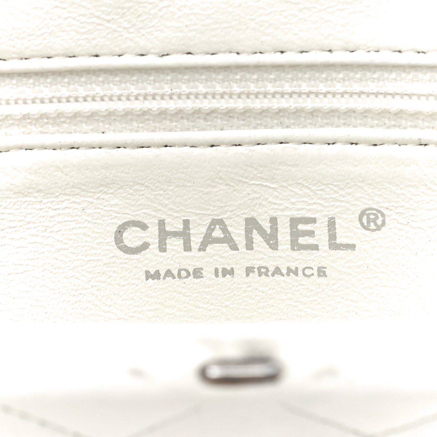 Caviar Quilted Timeless Clutch White