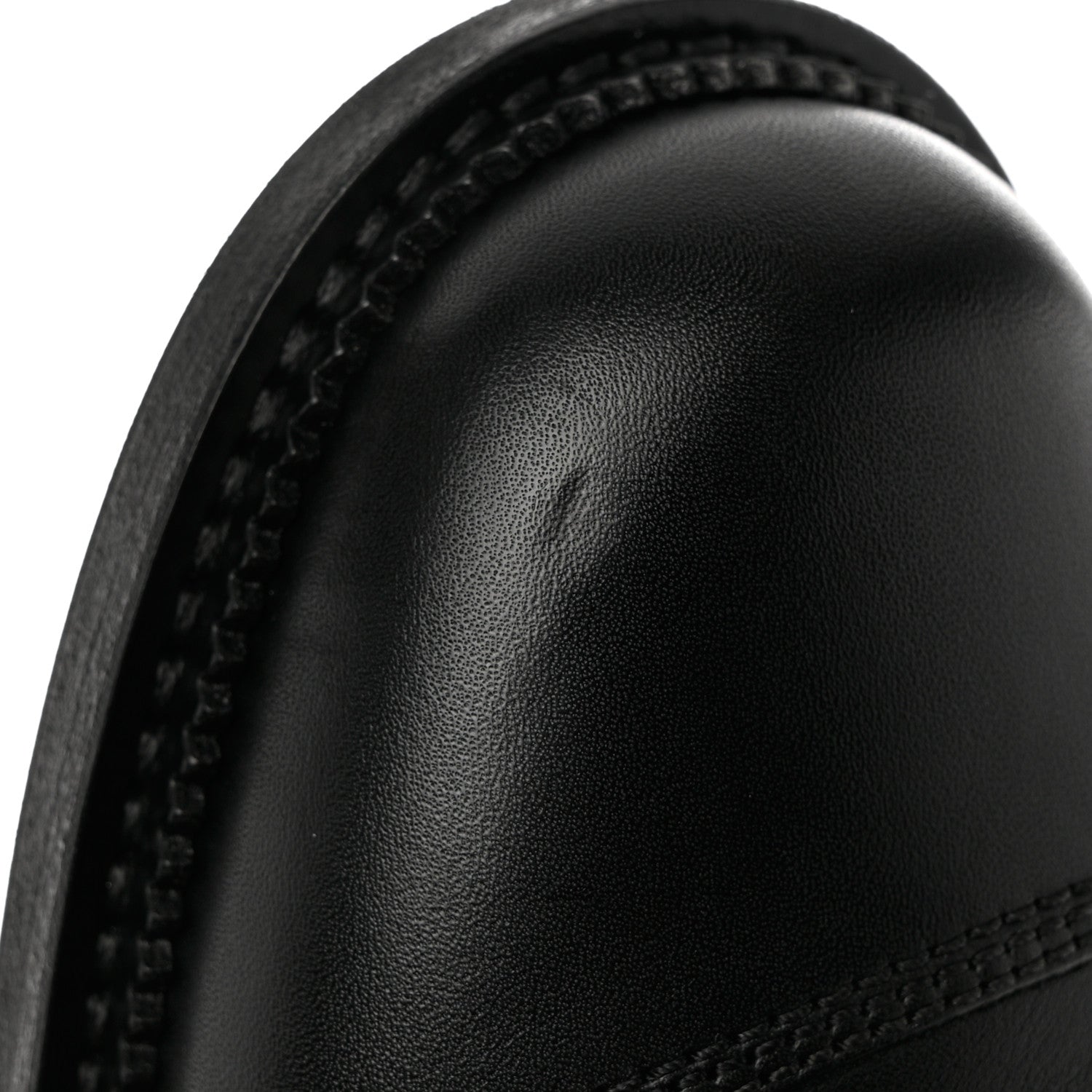 Chanel Calfskin Quilted Lace Up Combat Boots 38.5 Black 7 of 10