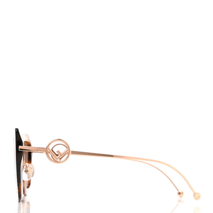 Fendi Acetate Metal F is Fendi FF Square Cat Eye Sunglasses FF 0408/S Havana 3 of 7