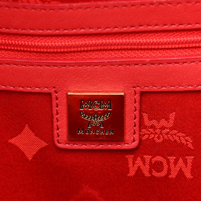 MCM Visetos Studded Small Stark M Backpack Scooter Red 6 of 16