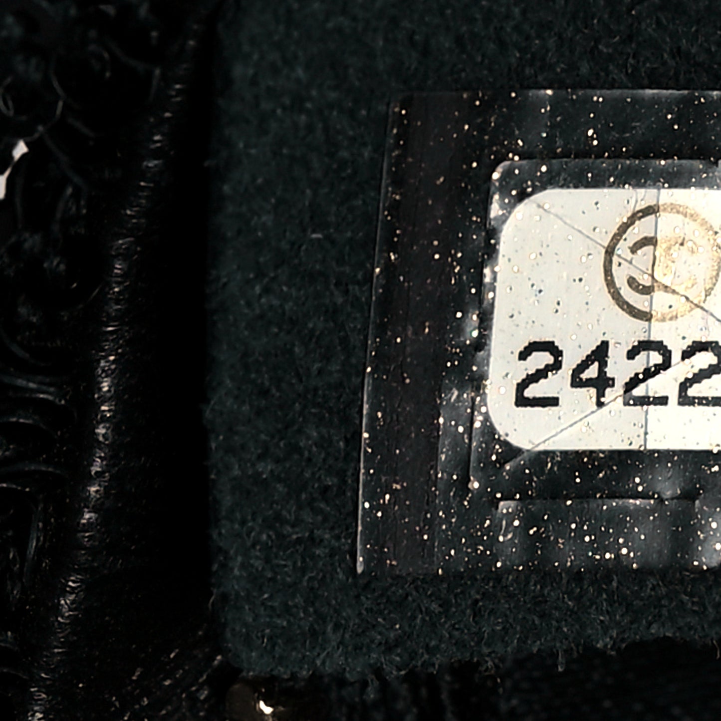 Sequin Do Not Disturb Minaudiere Clutch Black Gold