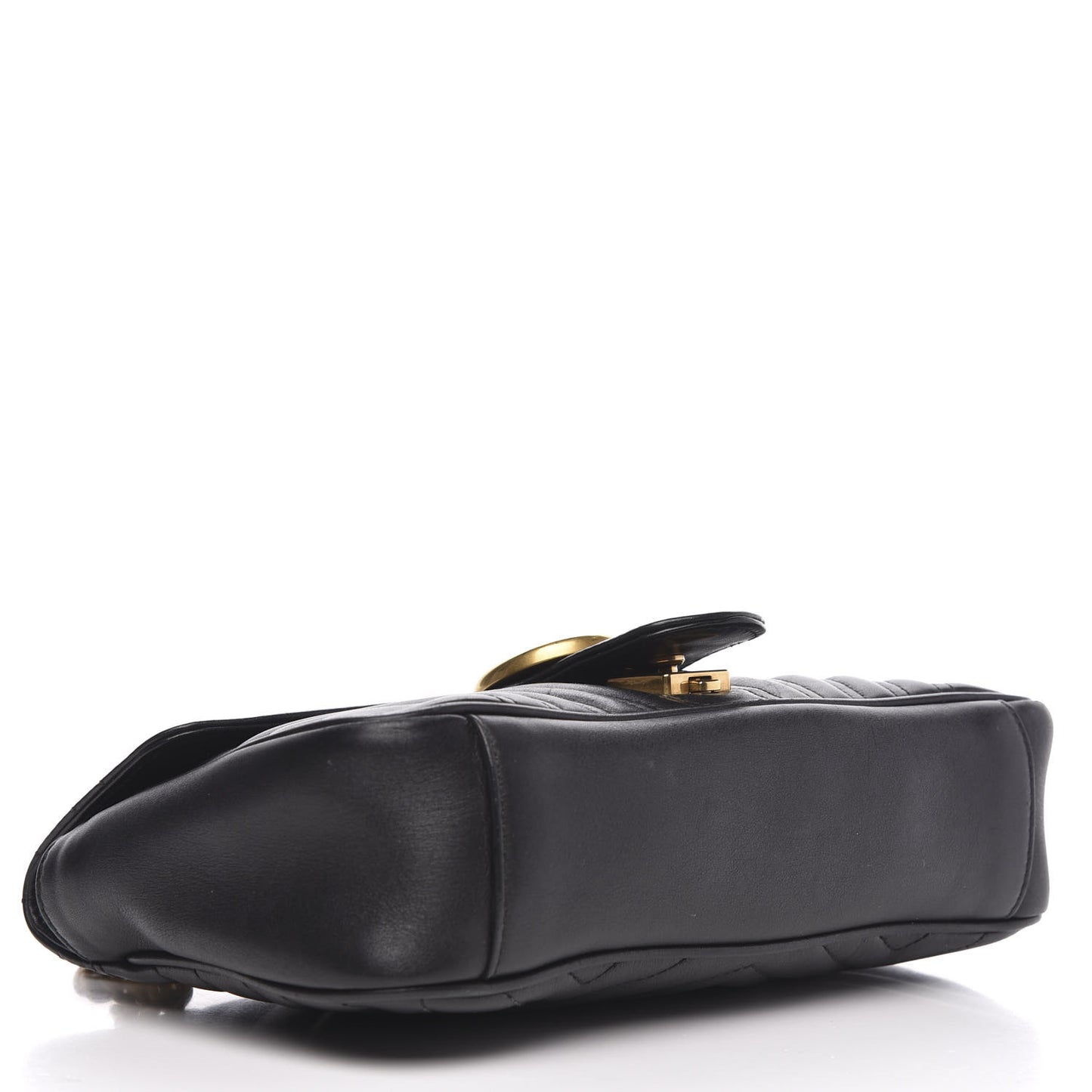 Calfskin Matelasse Small GG Marmont Shoulder Bag Black