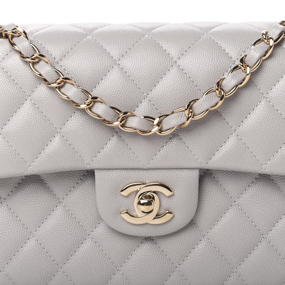 Chanel Caviar Quilted Small Double Flap Grey 10 of 11