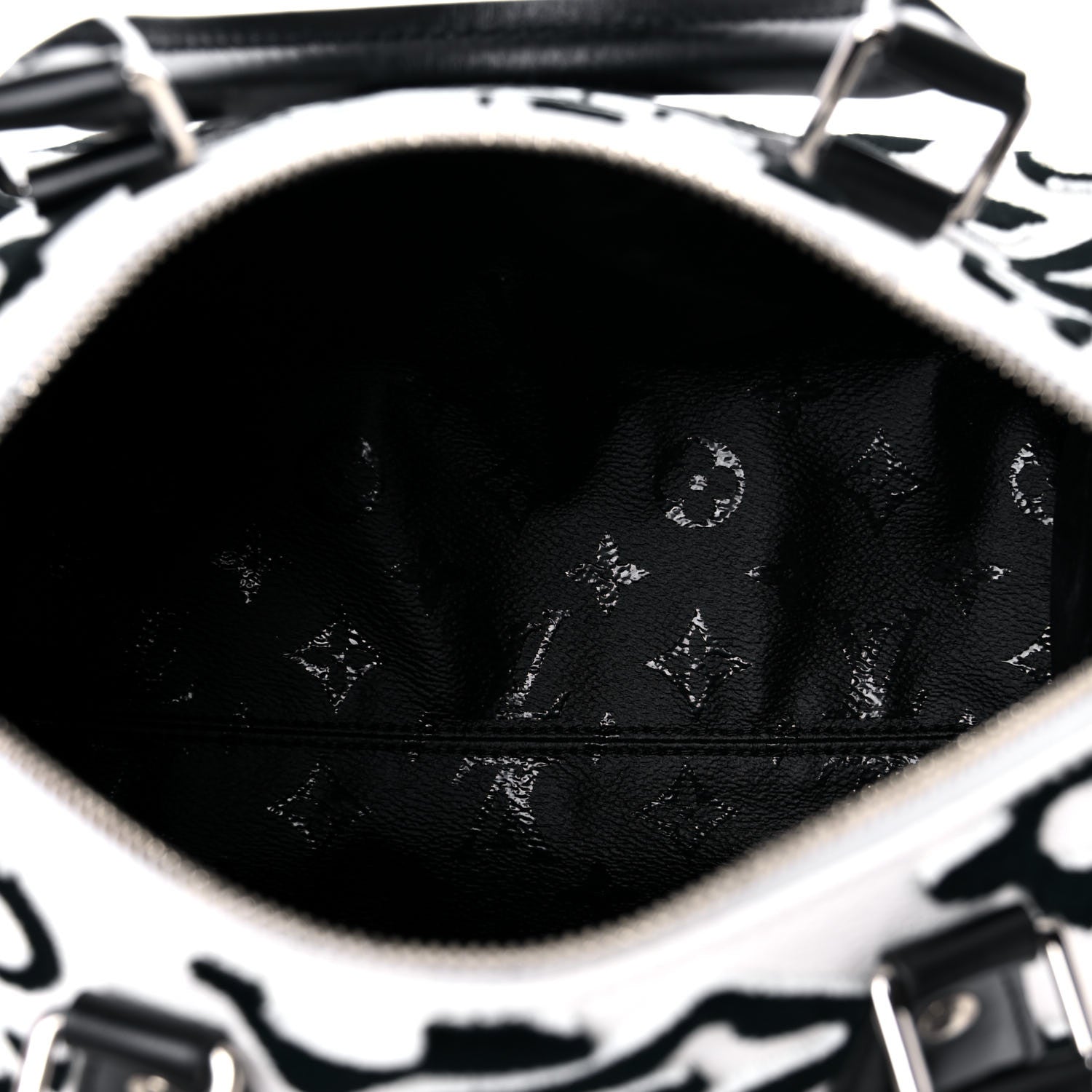 Louis Vuitton X UF Tufted Monogram Speedy Bandouliere 25 White Black 5 of 9
