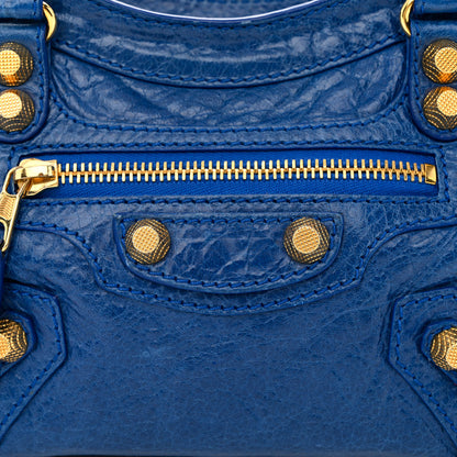 Balenciaga Agneau Giant 12 Gold Hardware Mini City Bleu Lazuli 8 of 10