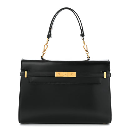 Saint Laurent Smooth Calfskin Manhattan Top Handle Black 1 of 10