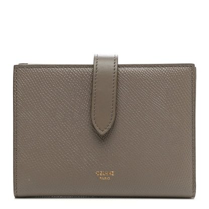 Celine Grained Calfskin Medium Multifunction Strap Wallet Pebble 1 of 8
