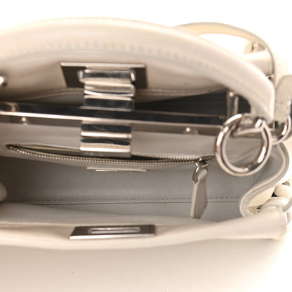 Fendi Nappa Lace Up Mini Peekaboo Iconic Satchel Bianco Carta 5 of 9