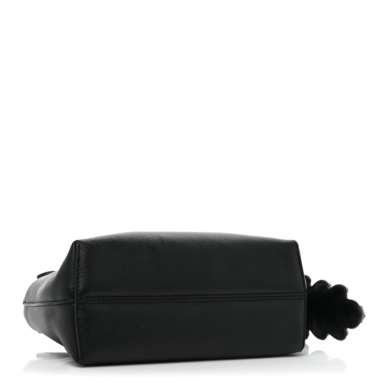Fendi Shiny Nappa Crystal Croc Tail Mini By The Way Boston Bag Black Smoky Quartz 4 of 12