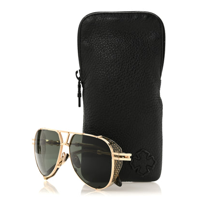 Chrome Hearts Metal Aviator Wet Tee Sunglasses Gold 7 of 7