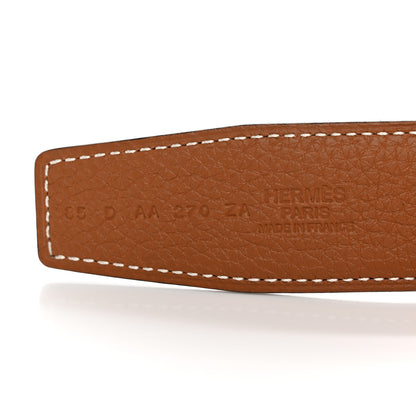 Hermes Box Togo 32mm H Belt 85 Black Gold 5 of 5