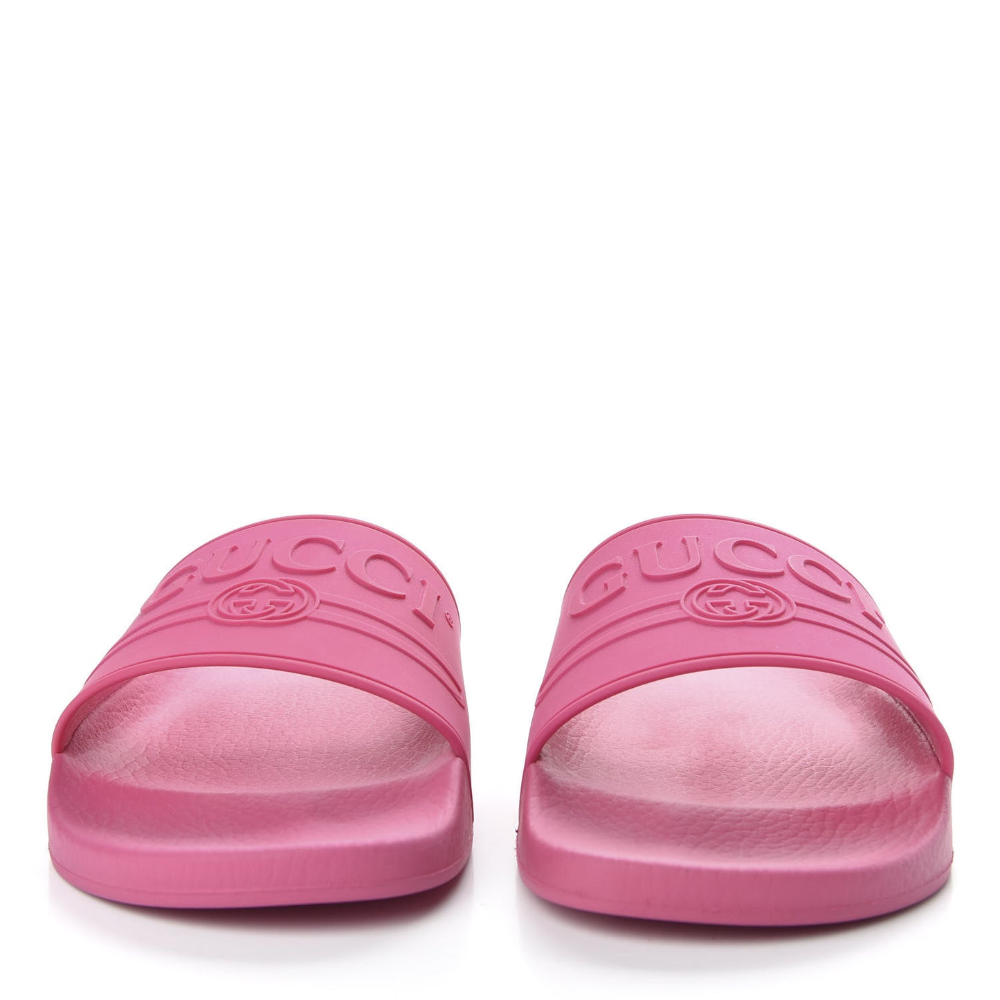 Rubber Logo Stamped Mens Slide Sandals 10 Fuchsia
