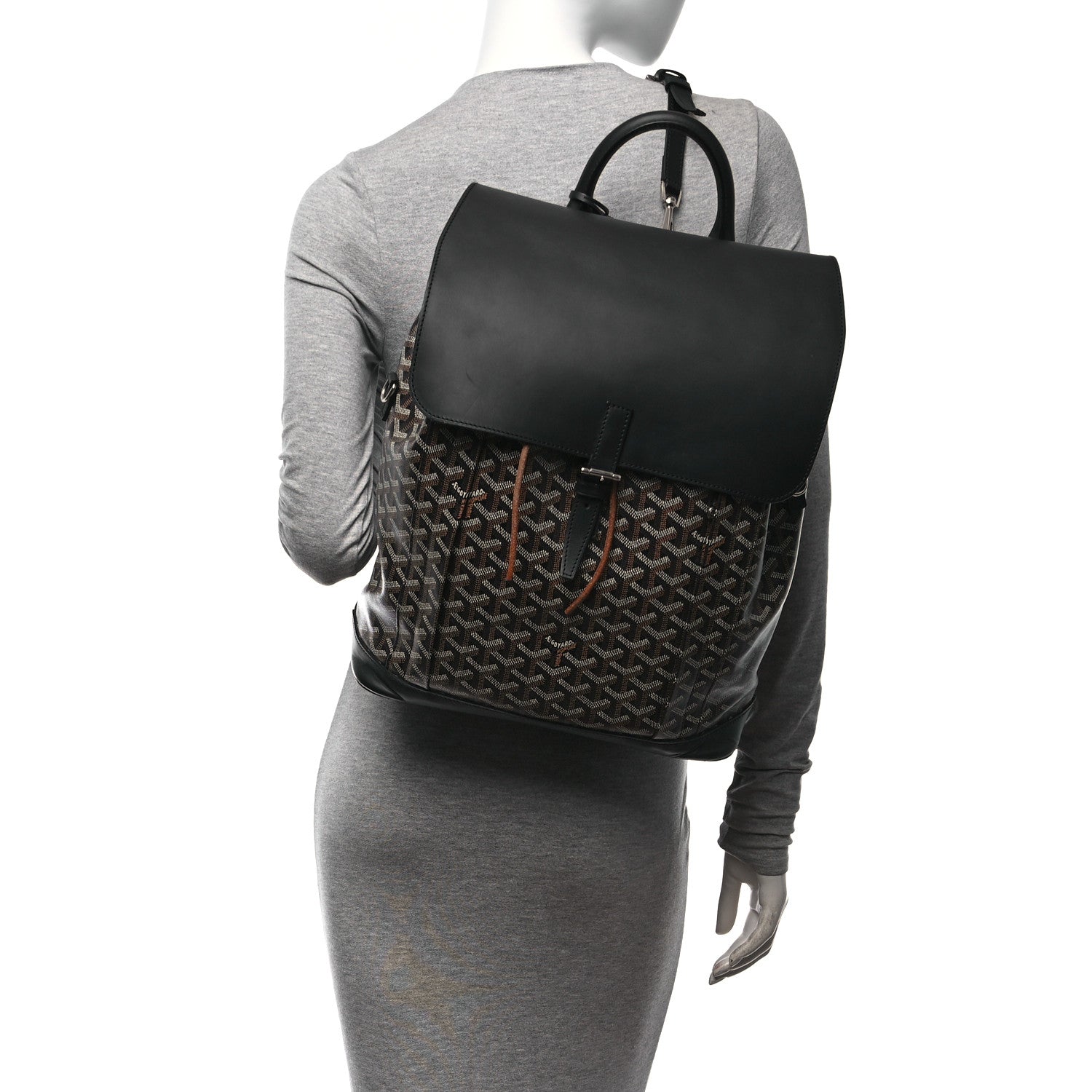Goyard Goyardine Calfskin Alpin MM Backpack Black 2 of 11