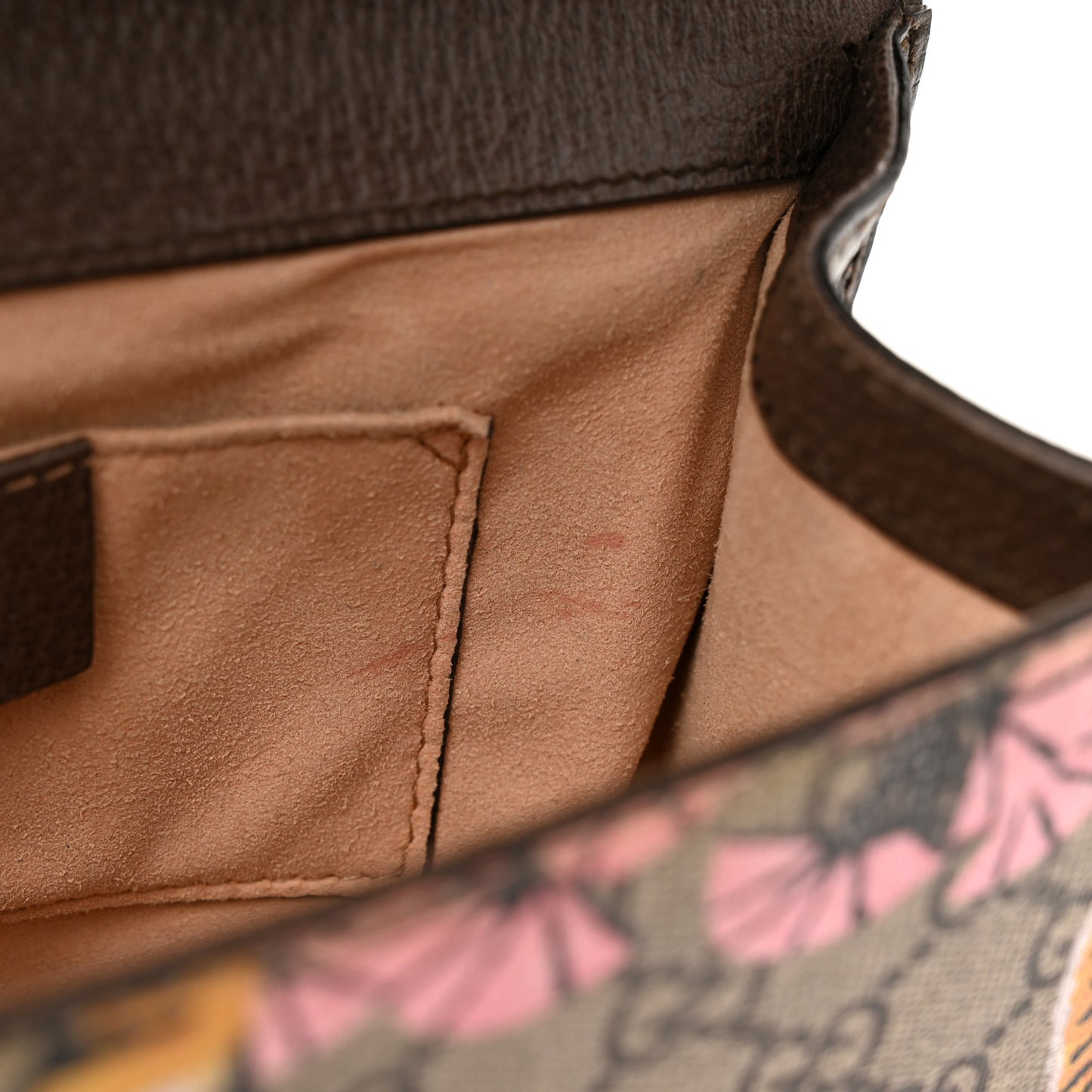 GG Supreme Monogram Bengal Small Padlock Shoulder Bag Beige Pink