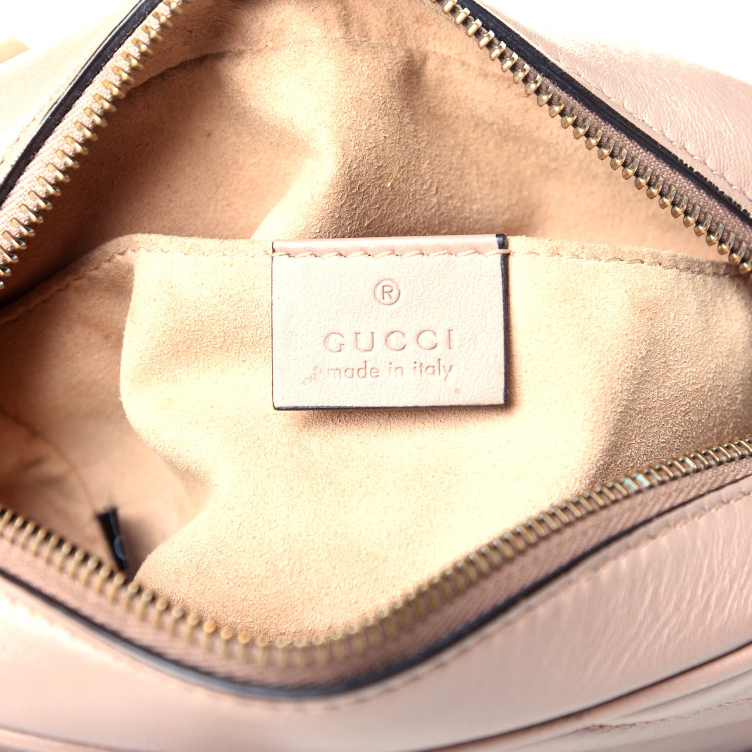 Gucci Calfskin Matelasse Mini GG Marmont Chain Shoulder Bag Porcelain Rose 11 of 17