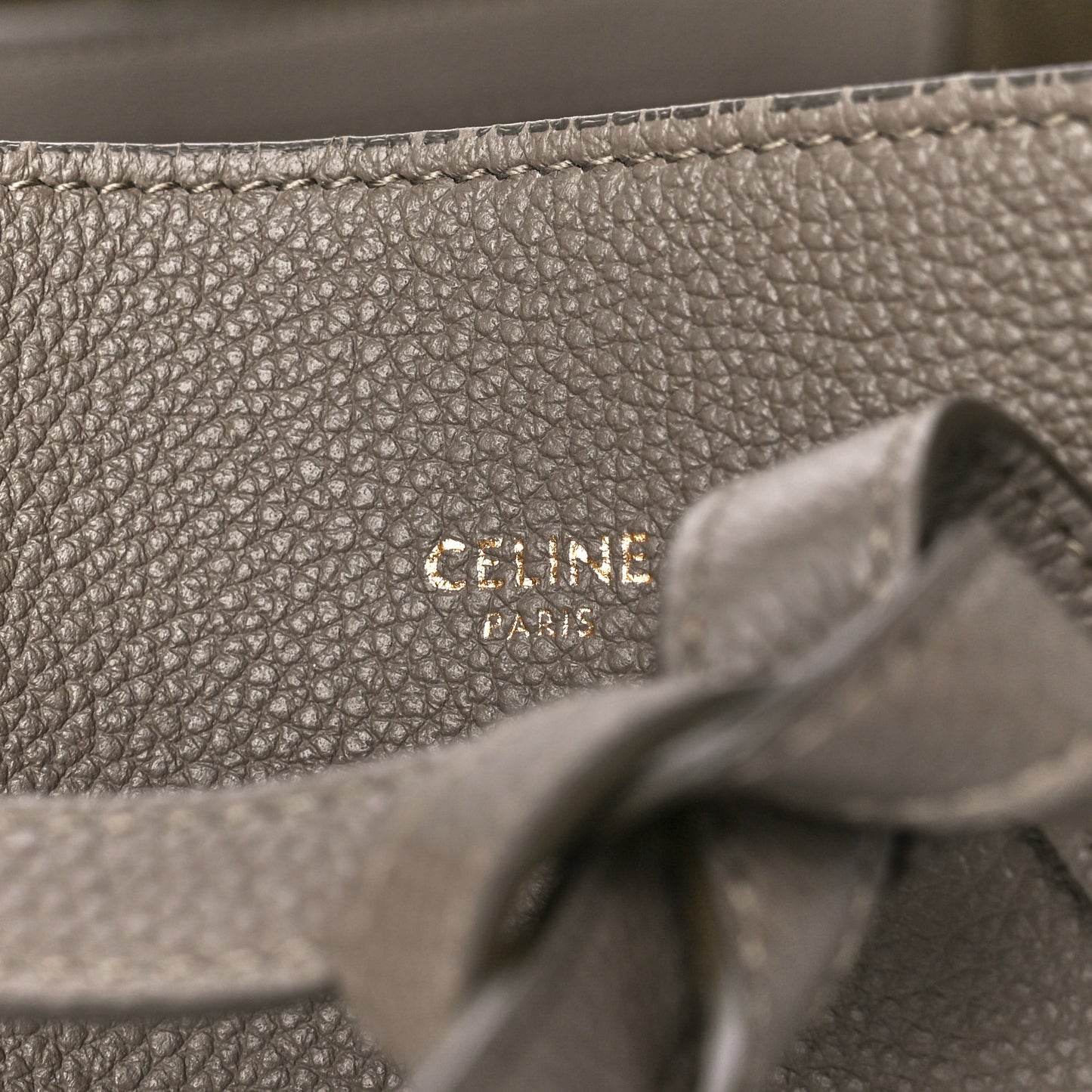 Soft Grained Calfskin Medium Belt Cabas Phantom Taupe