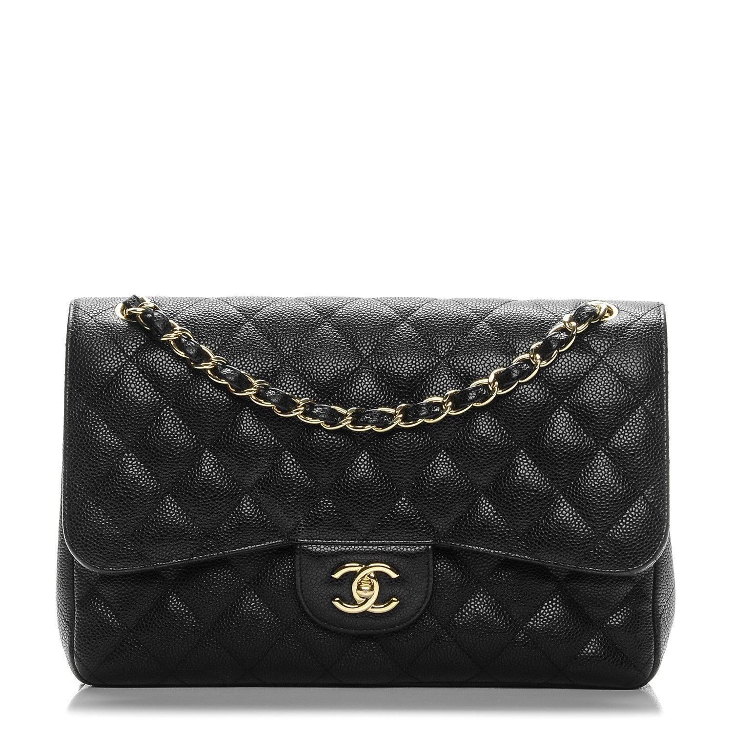 Chanel Caviar Quilted Jumbo Double Flap Black 1 of 11