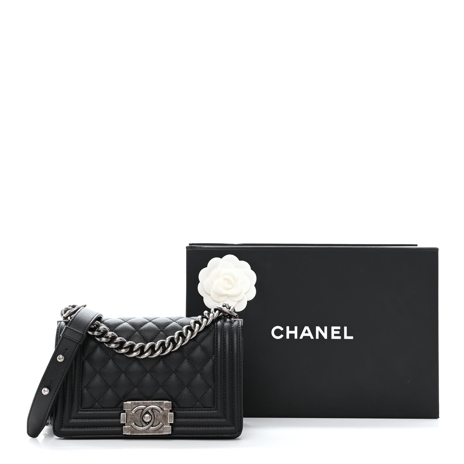 Chanel Caviar Quilted Small Boy Flap Black 20 of 21
