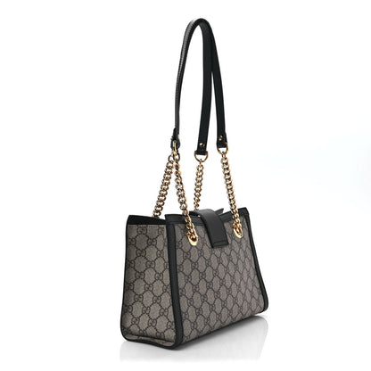 Gucci GG Supreme Monogram Small Padlock Tote Black 3 of 10