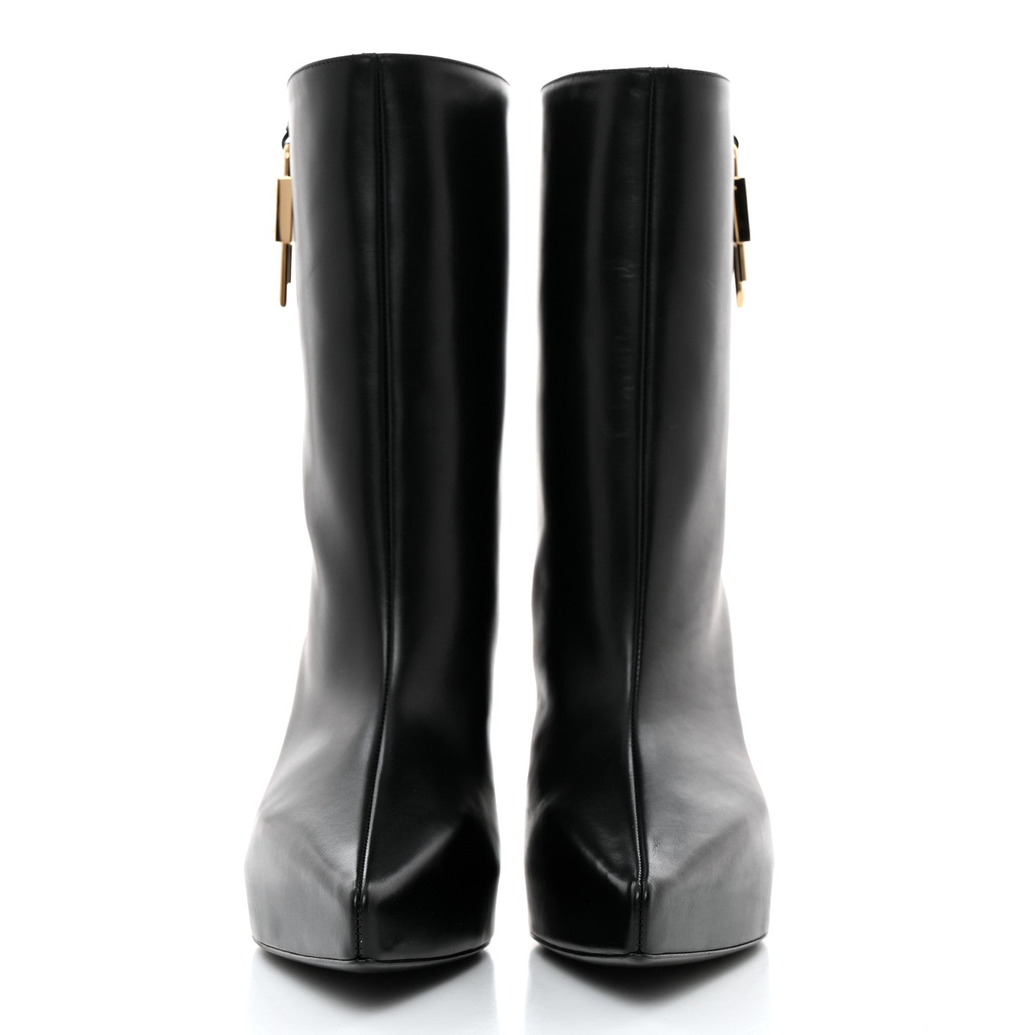Givenchy Calfskin G Lock 80mm Wedge Low Boots 38.5 Black 2 of 11