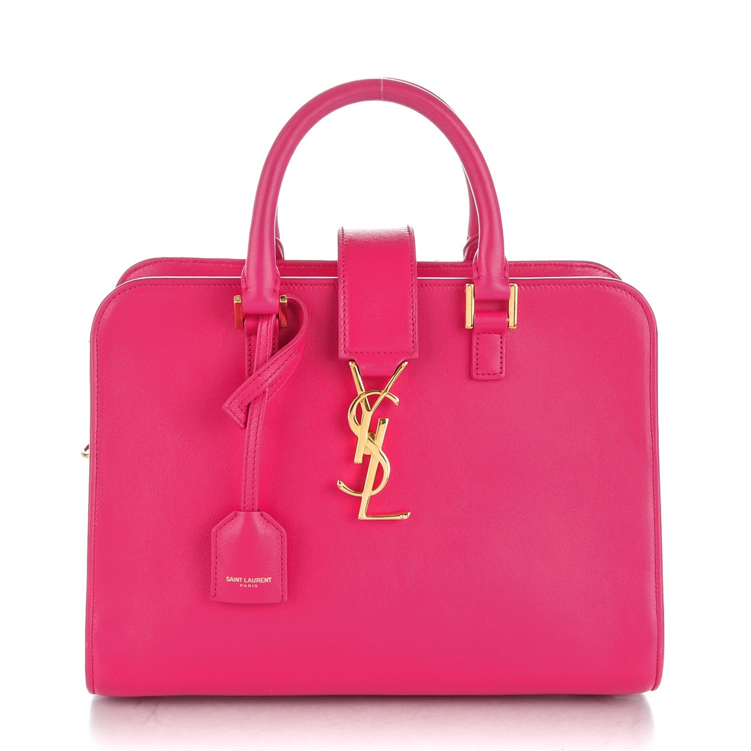 Saint Laurent Calfskin Monogram Baby Cabas Fuchsia 1 of 6
