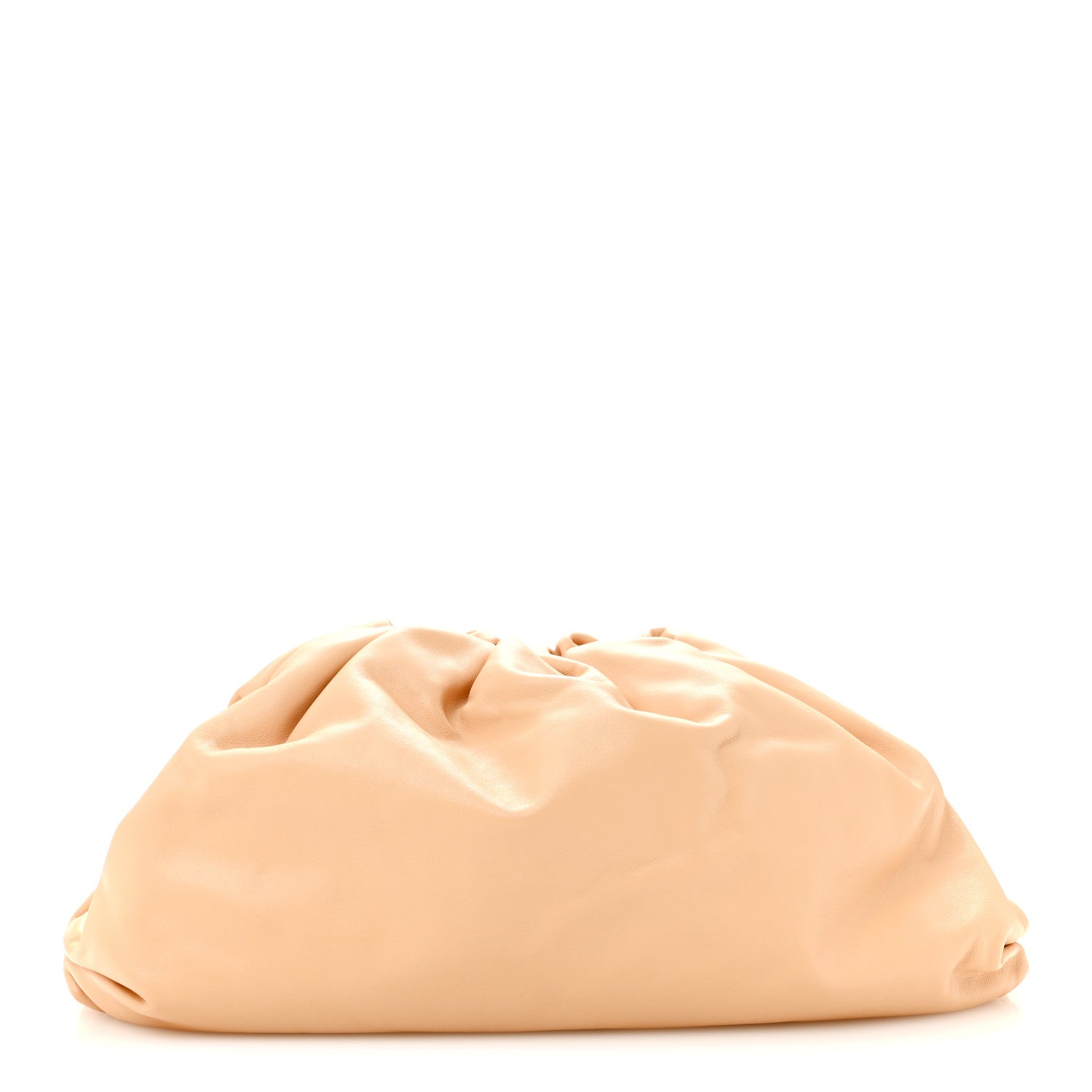 Bottega Veneta Smooth Butter Calf The Pouch Oversized Clutch Almond 1 of 10