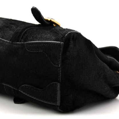 Prada Calf Hair Shoulder Bag Black 10 of 10