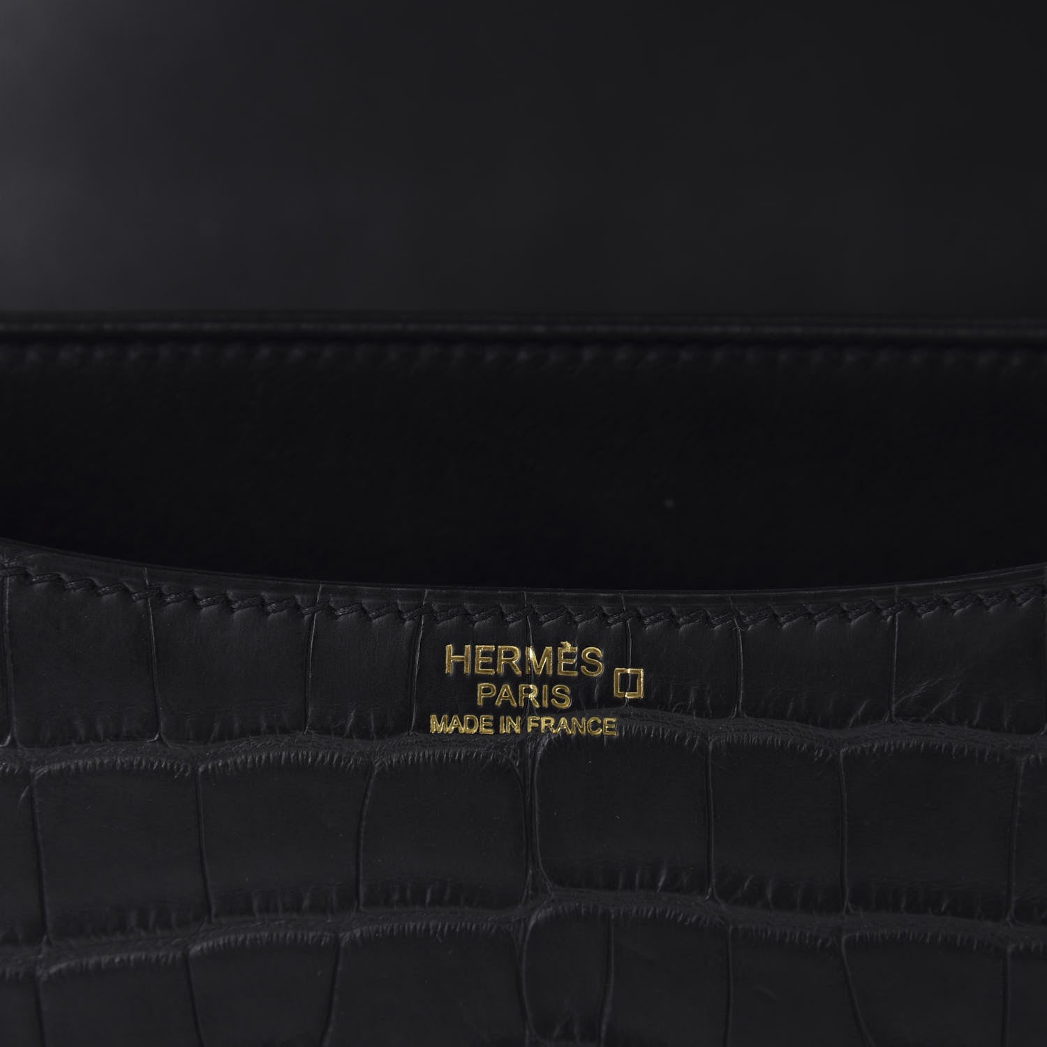Hermes Matte Alligator Constance 24 Black 10 of 23