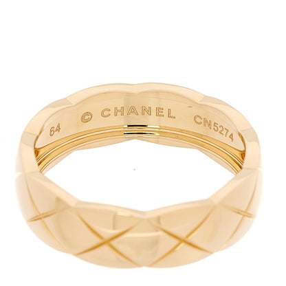 Chanel 18K Yellow Gold Small Coco Crush Ring 64 10.75 4 of 6