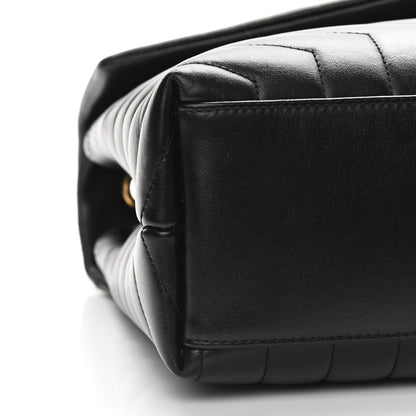 Saint Laurent Calfskin Y Quilted Monogram Medium Loulou Chain Satchel Black 8 of 9