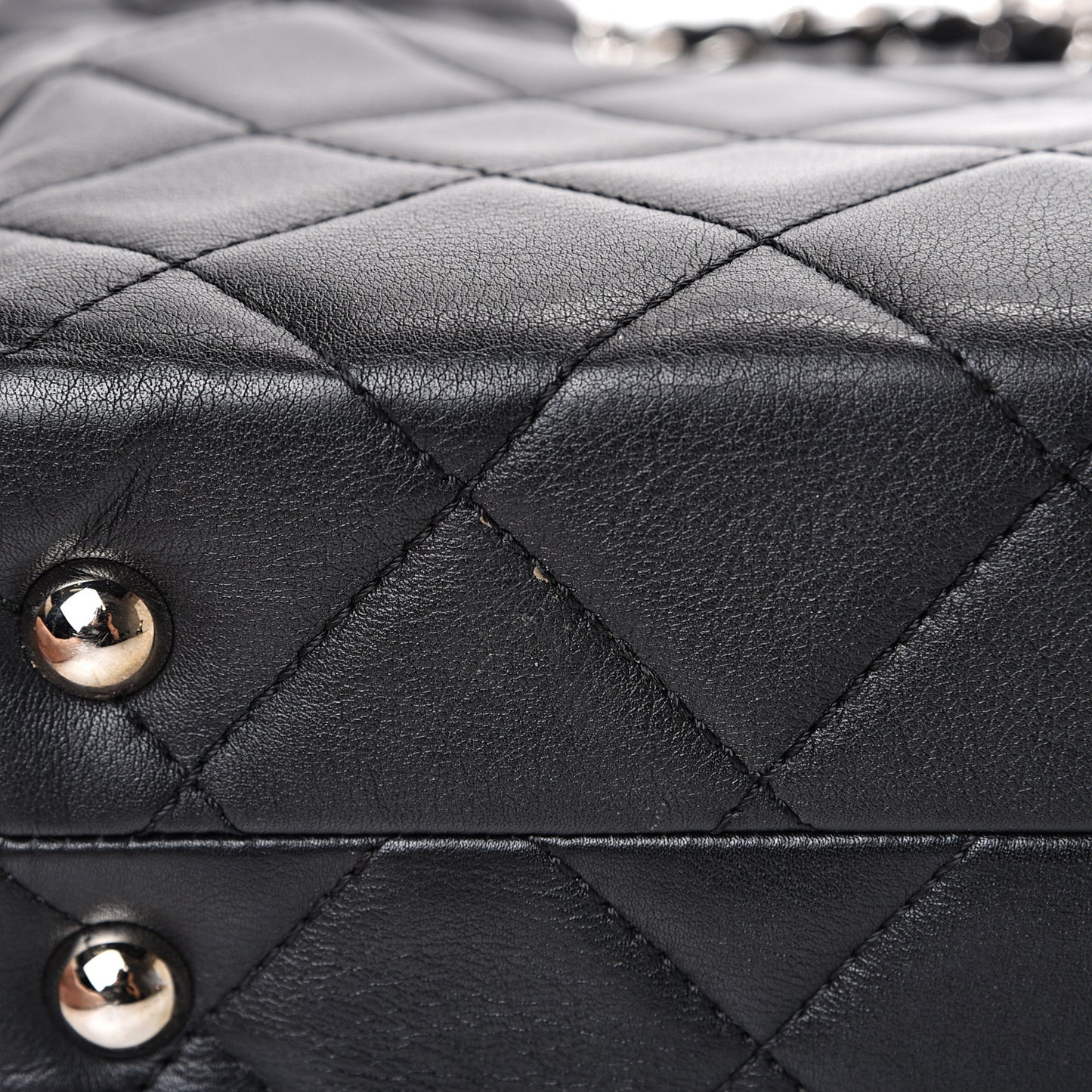 Calfskin Quilted In The Business North South Tote Black