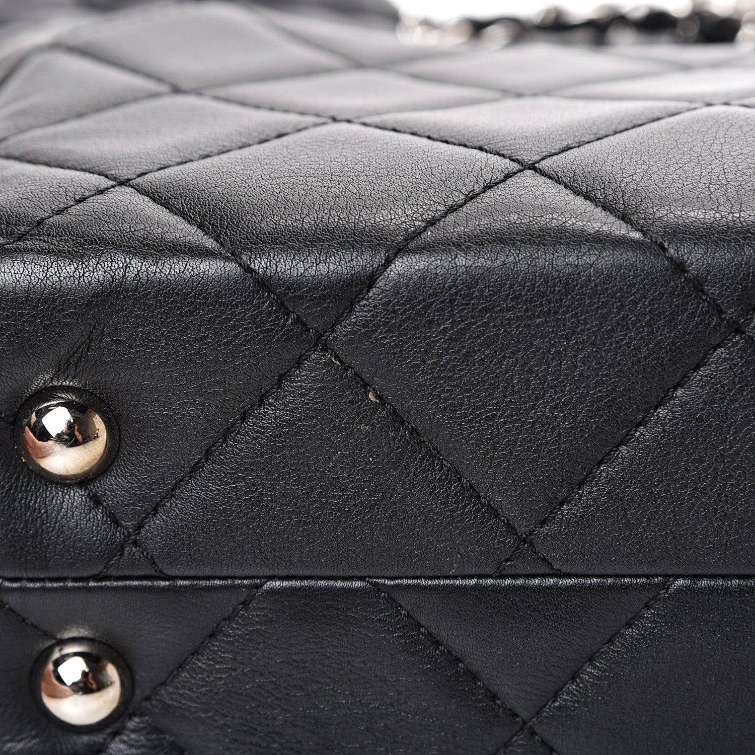 Chanel Calfskin Quilted In The Business North South Tote Black 10 of 12