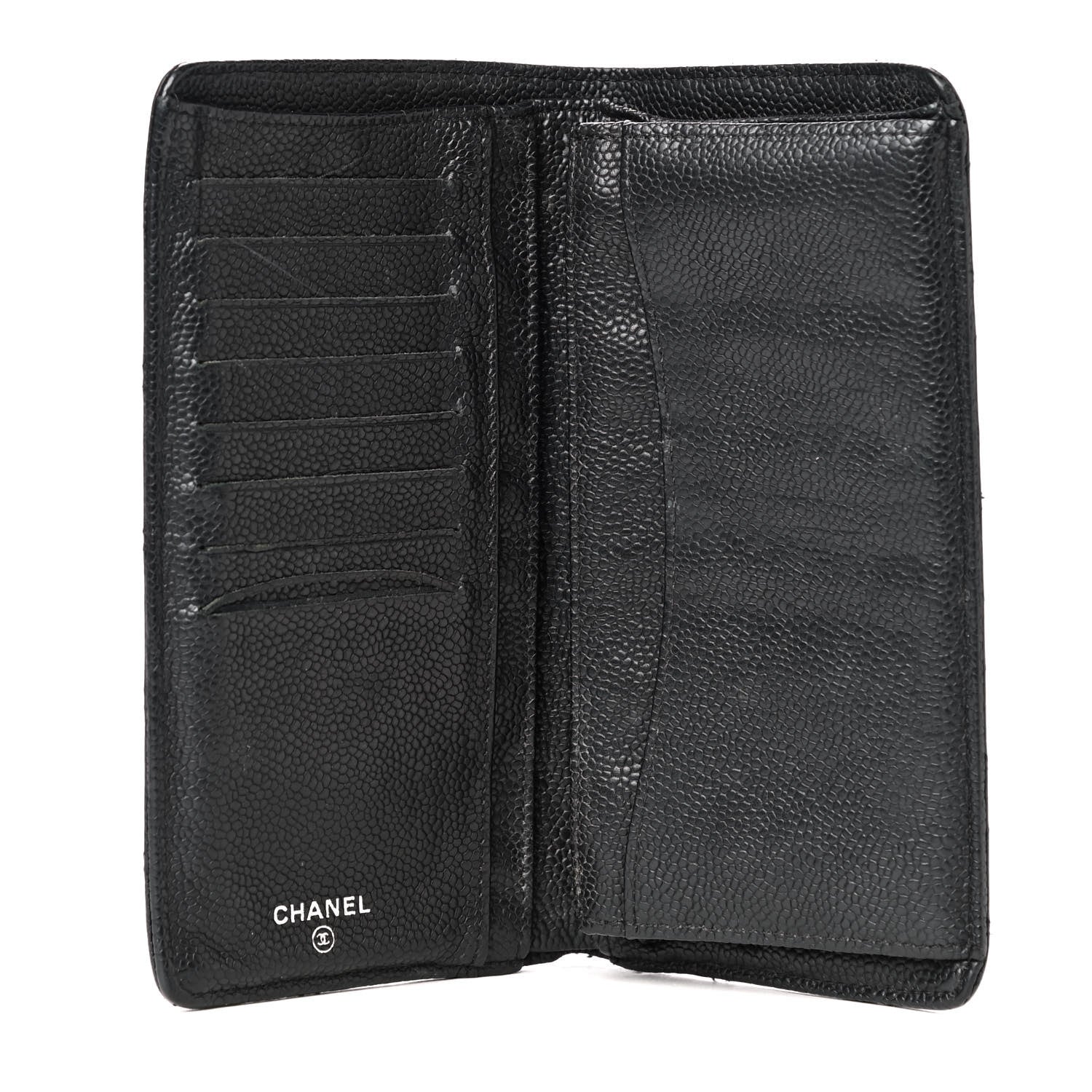 Chanel Caviar Quilted Yen Wallet Black 4 of 4