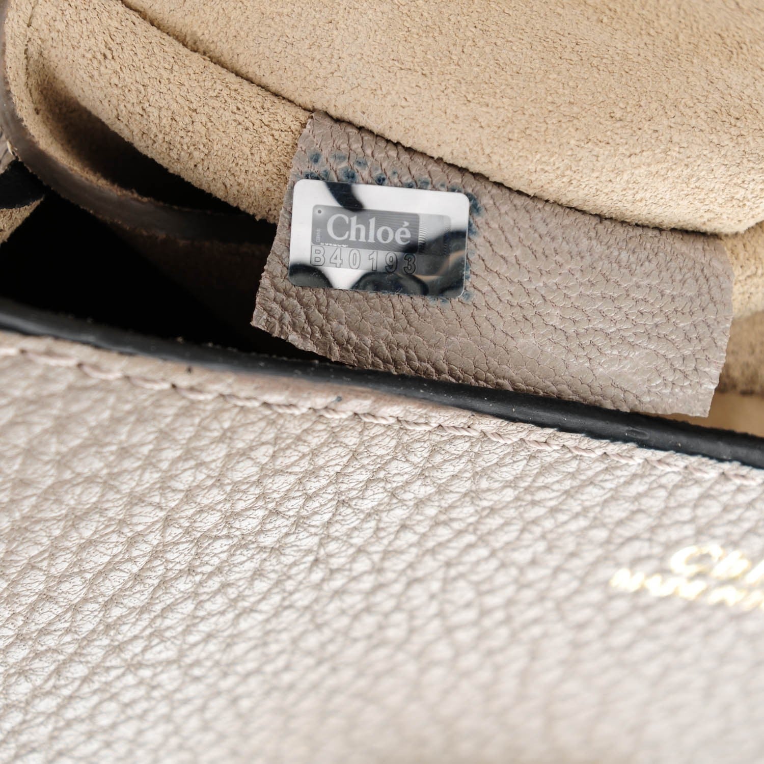 Chloe Grained Lambskin Mini Drew Shoulder Bag Motty Grey 8 of 9