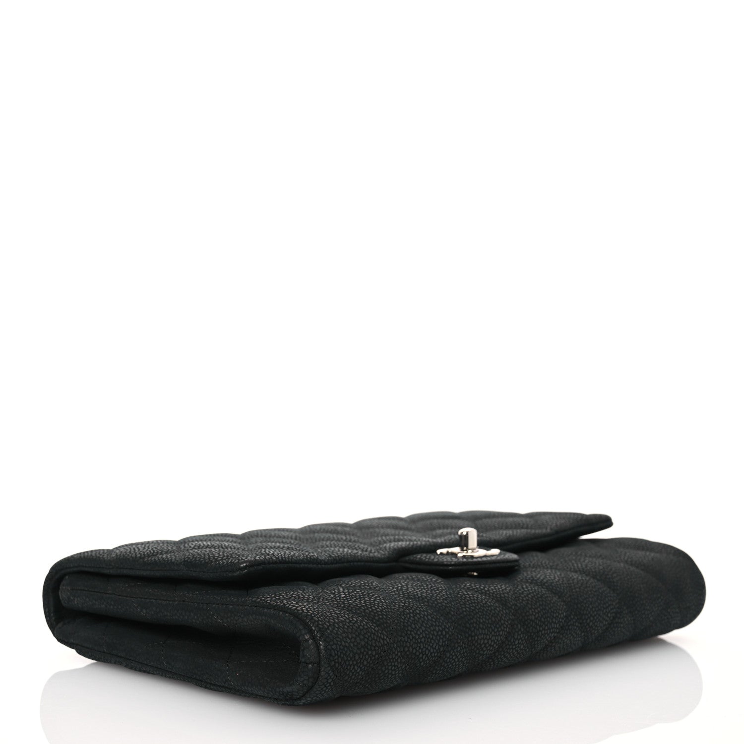 Chanel Iridescent Caviar Quilted Clutch With Chain Flap Black 4 of 11