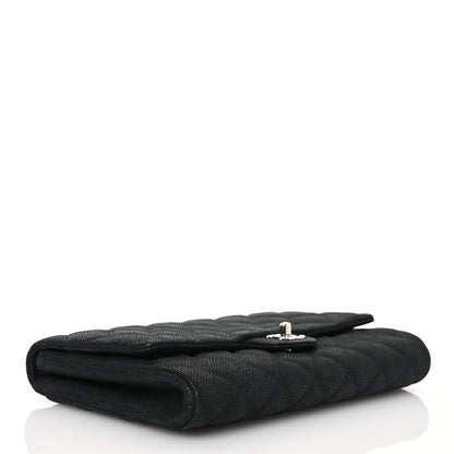 Chanel Iridescent Caviar Quilted Clutch With Chain Flap Black 4 of 11