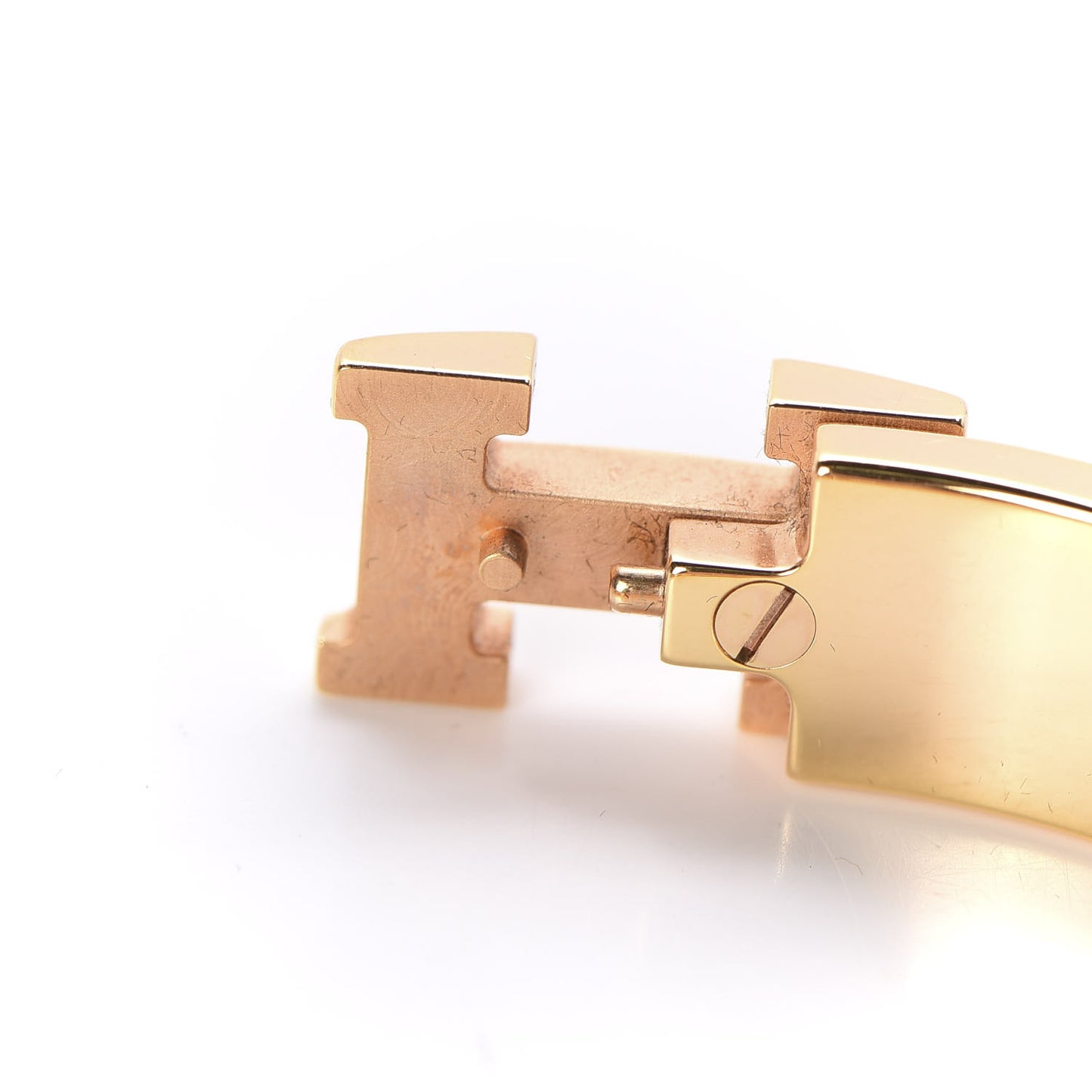 Enamel Narrow Clic Clac H Bracelet PM White