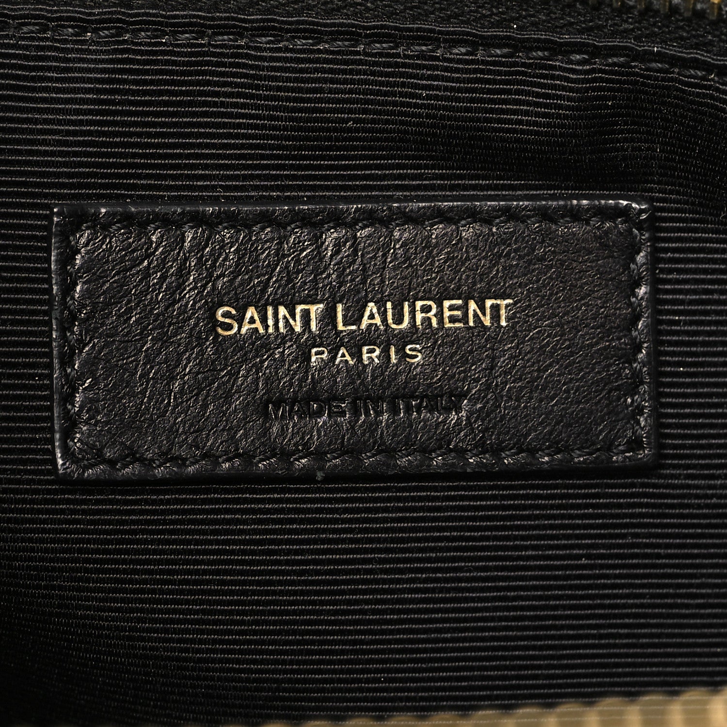 Saint Laurent Grain De Poudre Matelasse Chevron Monogram Shopping Bag Black 7 of 15