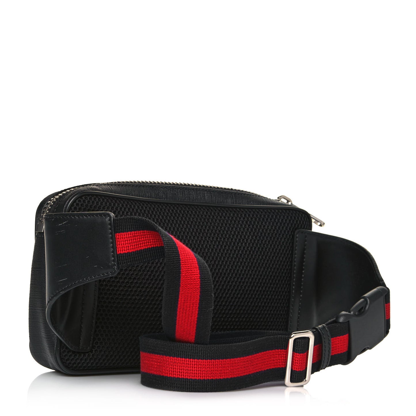 Soft GG Supreme Monogram Web Belt Bag Black Grey