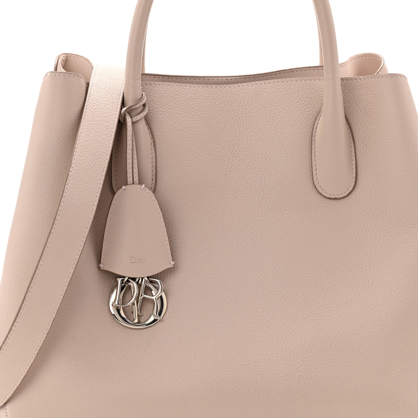 Supple Grained Calfskin Large Open Bar Tote Rose Poudre