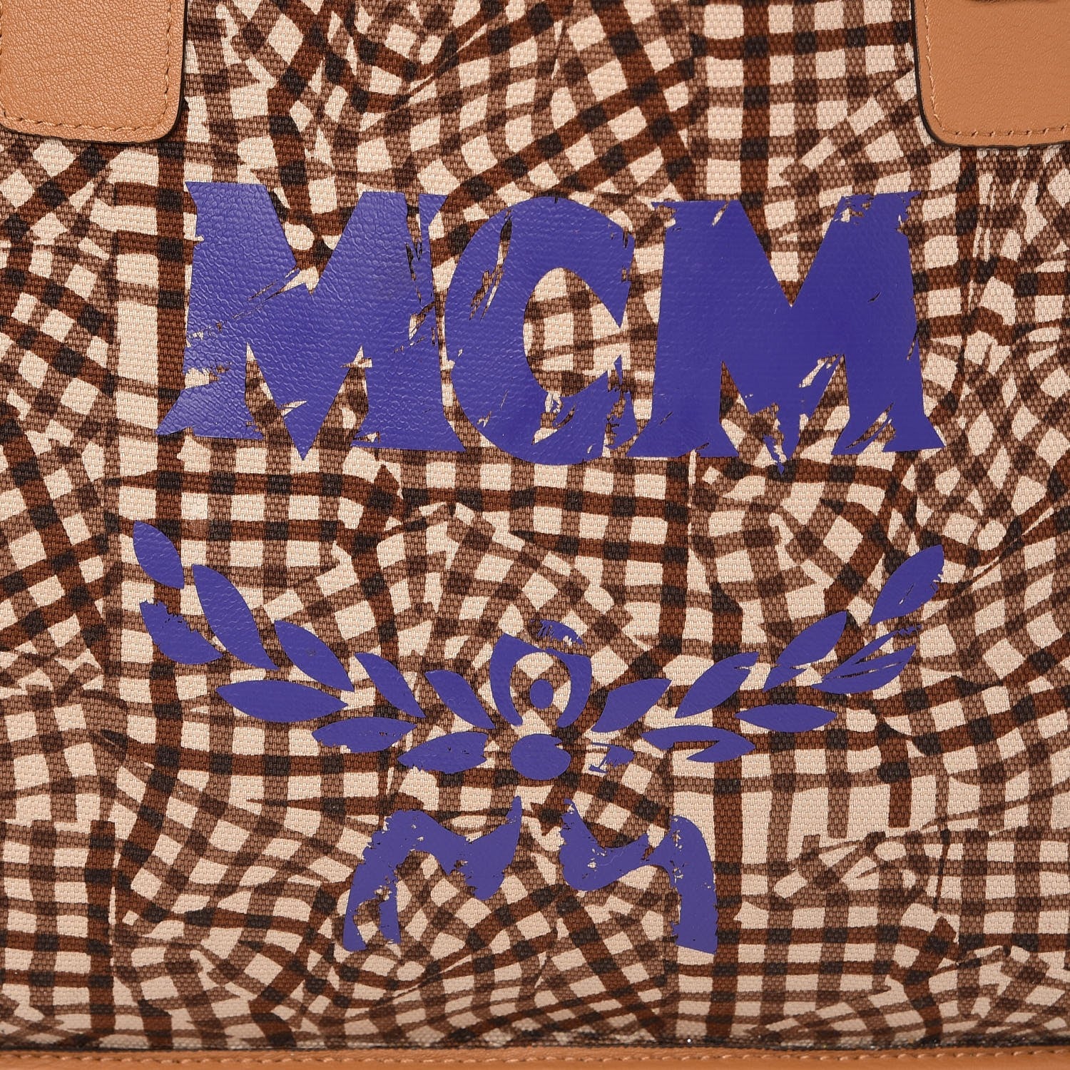 MCM Visetos Medium Liz Reversible Shopper Tote Cognac 10 of 10