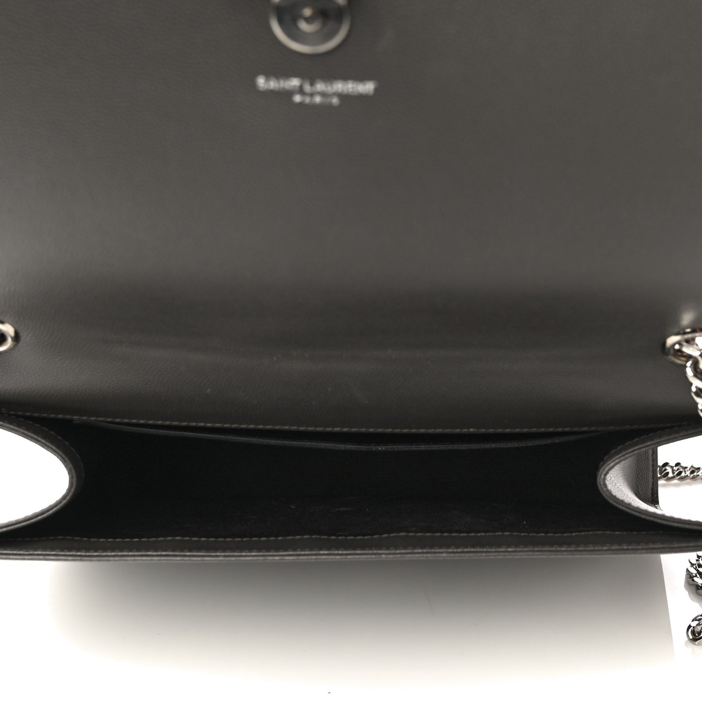 Grain De Poudre Medium Classic Monogram Kate Satchel Earth Grey