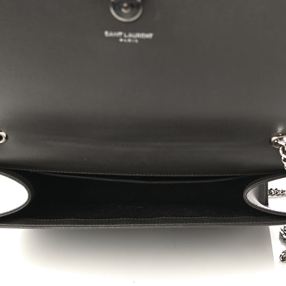 Saint Laurent Grain De Poudre Medium Classic Monogram Kate Satchel Earth Grey 4 of 15
