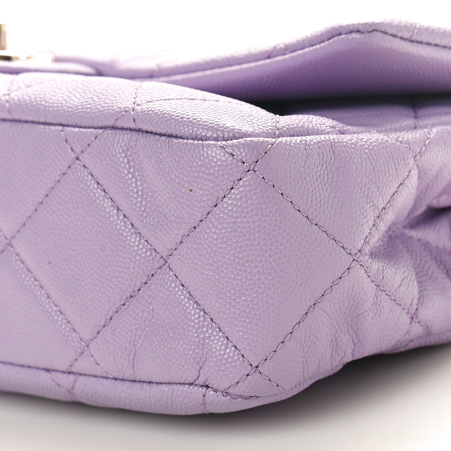 Chanel Shiny Caviar Quilted Large Funky Match Flap Lilac 10 of 10