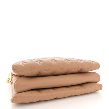 Louis Vuitton Lambskin Embossed Monogram Coussin PM Camel 4 of 12