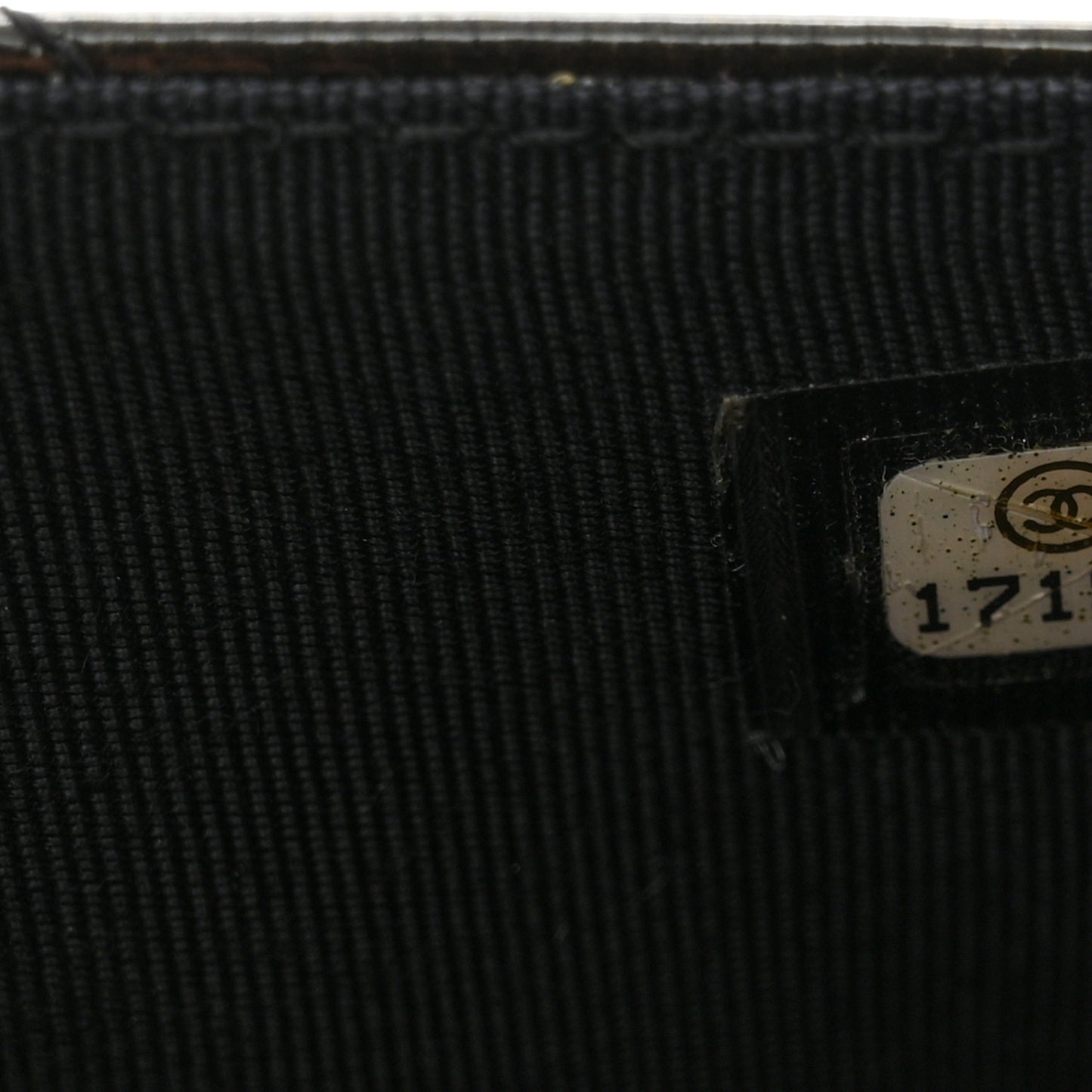 Striated Patent Quilted Wallet on Chain WOC Black