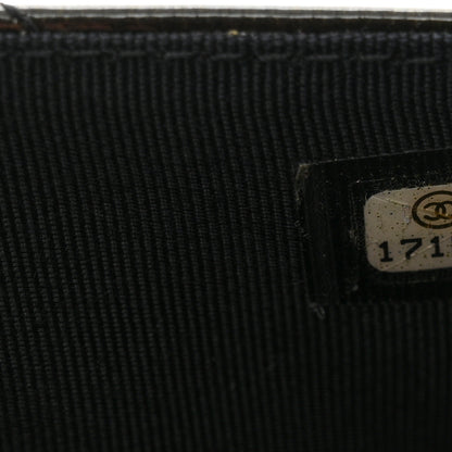 Chanel Striated Patent Quilted Wallet on Chain WOC Black 8 of 12