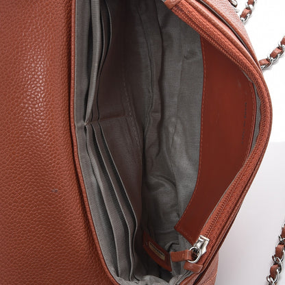 Chanel Caviar Half Moon Wallet On Chain WOC Light Red 5 of 13