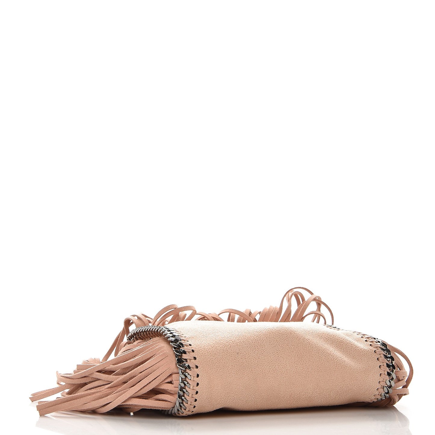 Shaggy Deer Fringe Tiny Falabella Tote Powder