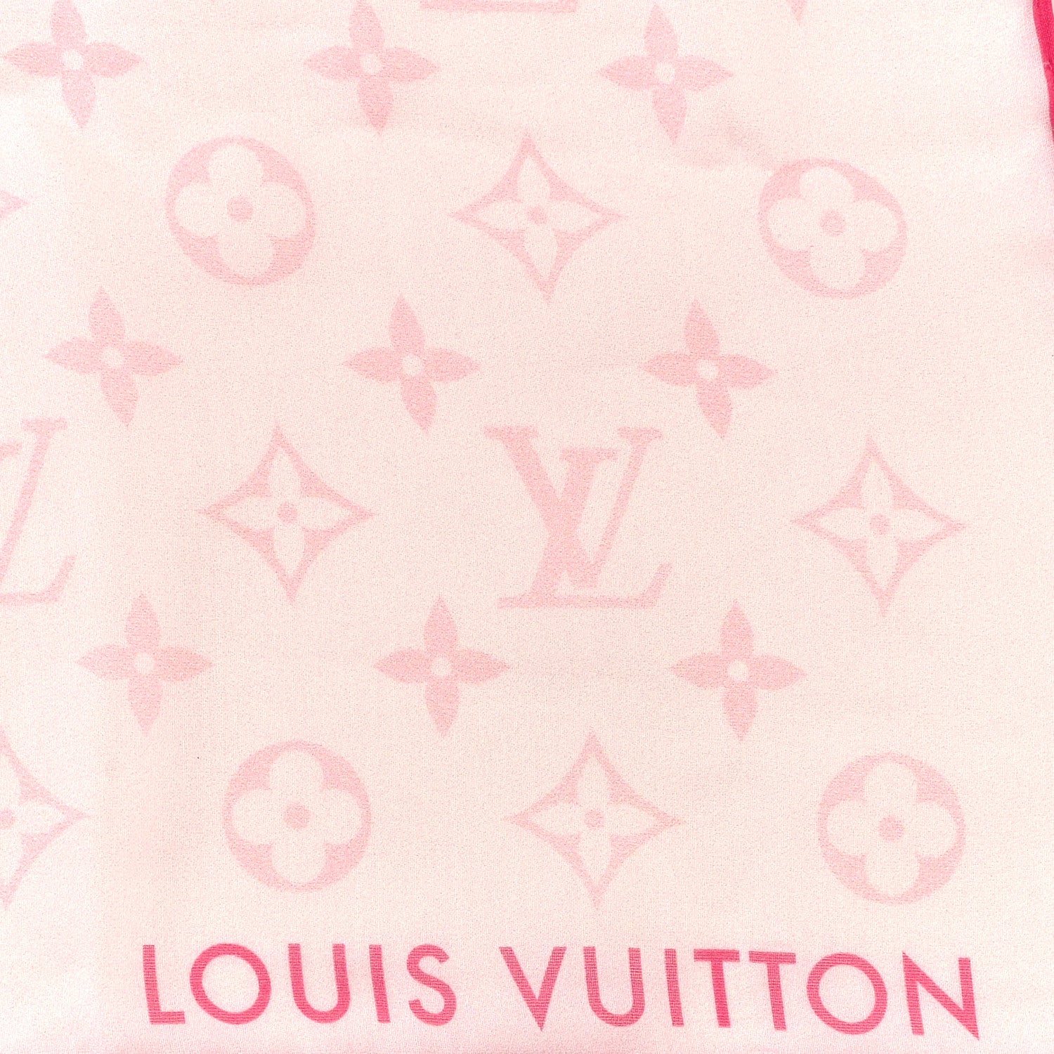 Louis Vuitton LV X TM Monogram Cherry Blossom Square Scarf Pink Red 2 of 3